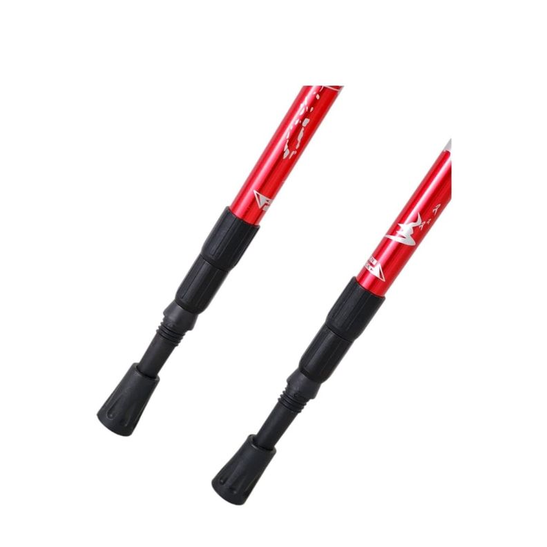 Par de Bastones Ajustables para Trekking Rojo DBG1356R-2