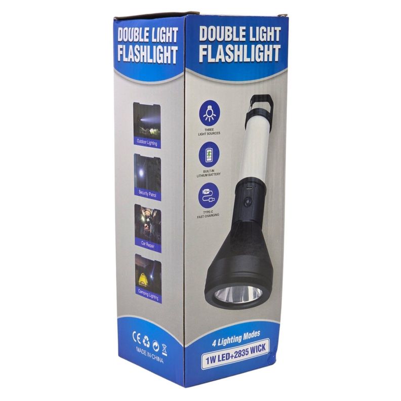 Linterna Recargable Led 2 en 1 de Mano y Colgante 26cm-4
