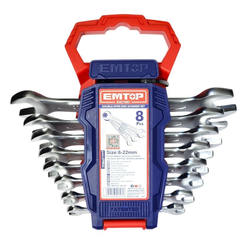 Kit de 8 Llaves de Punta 6-22mm Emtop Edes10801-0