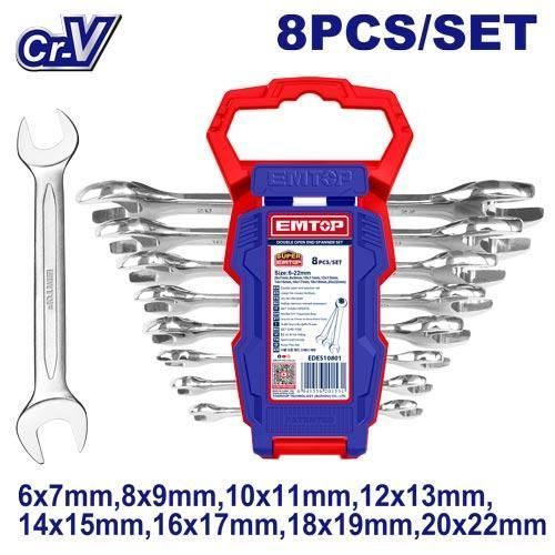 Kit de 8 Llaves de Punta 6-22mm Emtop Edes10801-4