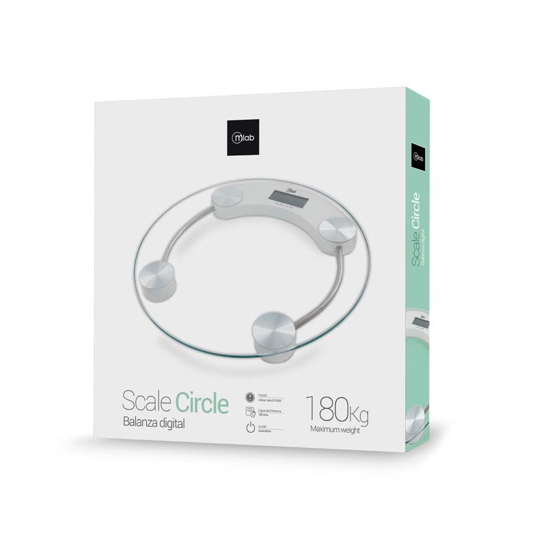 Balanza Digital Pesa De Baño Circular 180 Kg-2