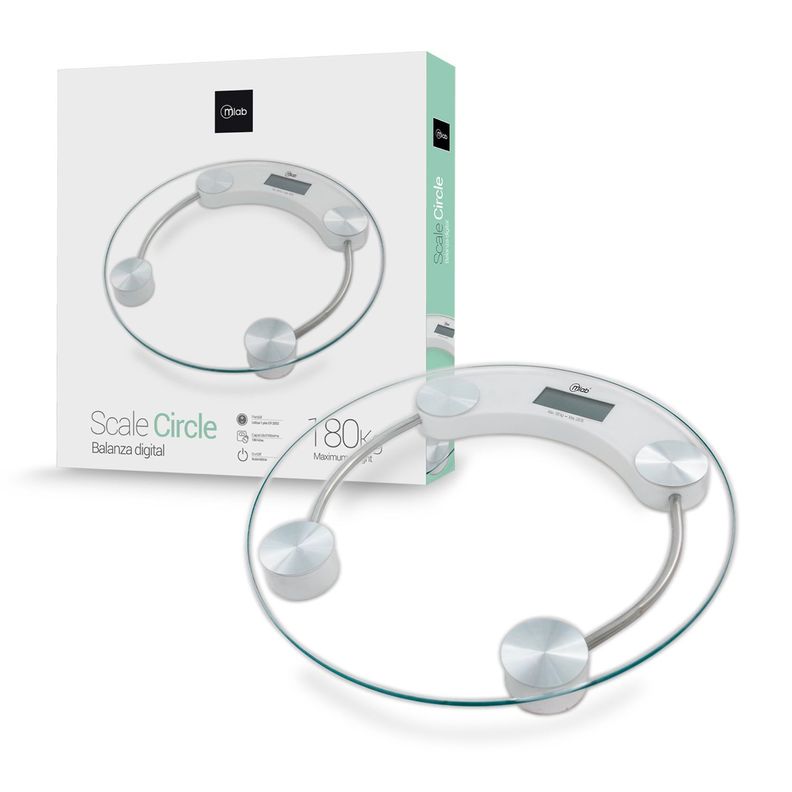 Balanza Digital Pesa De Baño Circular 180 Kg-1