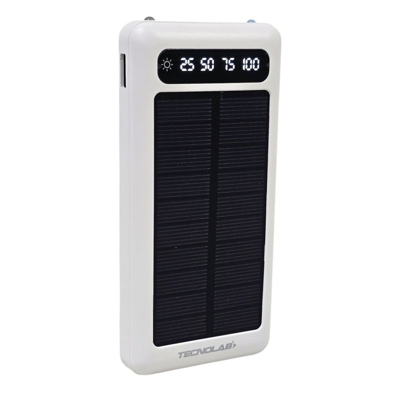 Batería Portátil Solar Power Bank 10.000 Mha Tecnolab TL570W-0
