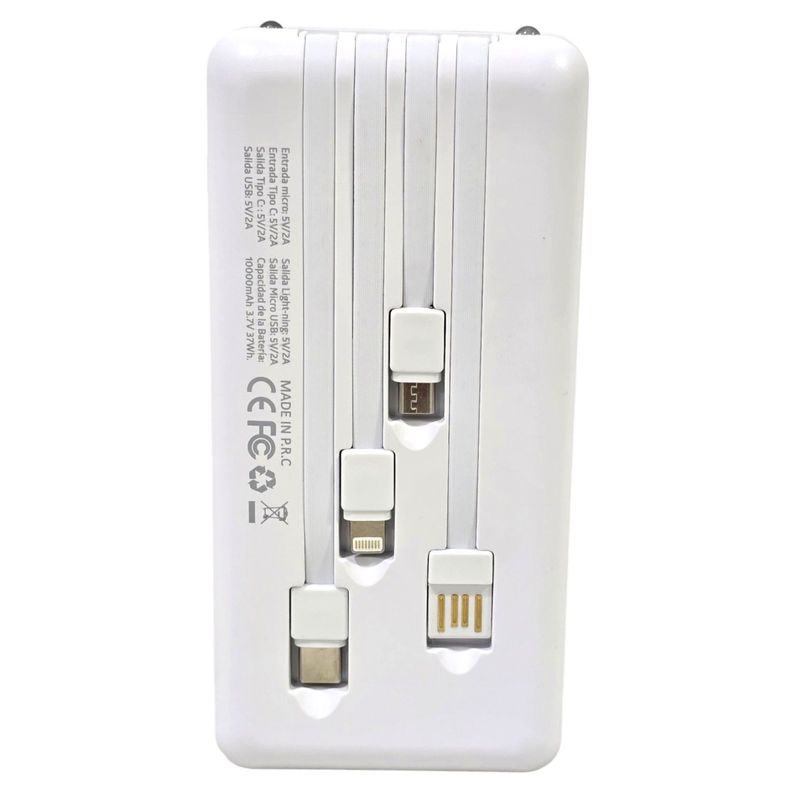 Batería Portátil Solar Power Bank 10.000 Mha Tecnolab TL570W-5