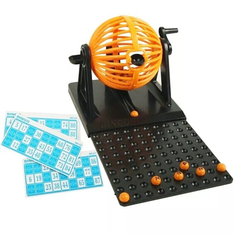 Juego Set Mini Bingo Tómbola 90 Números y 12 Cartones-4