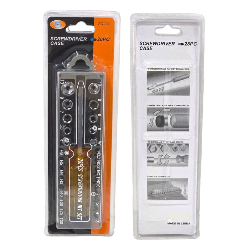 Set Destornillador y Dados 28 pcs en 1 CQ-220-7