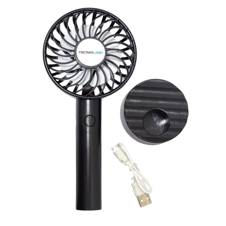 Ventilador Recargable Portátil Base Tecnolab Negro TL671BK-1