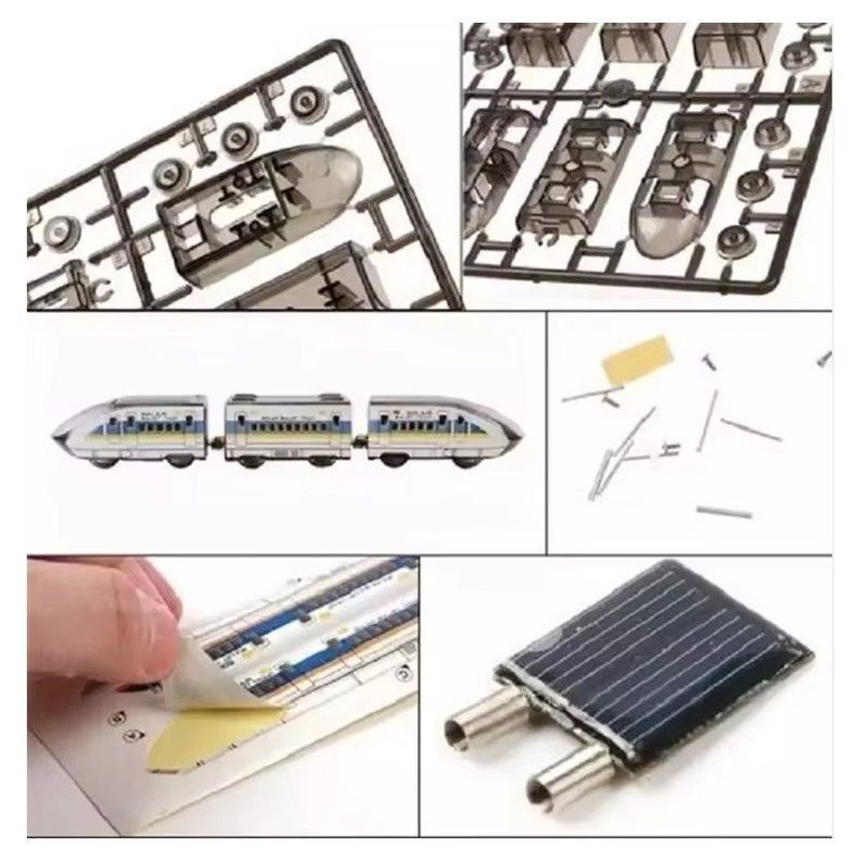 Juguete Científico Tren Bala Solar de 3 vagones-4