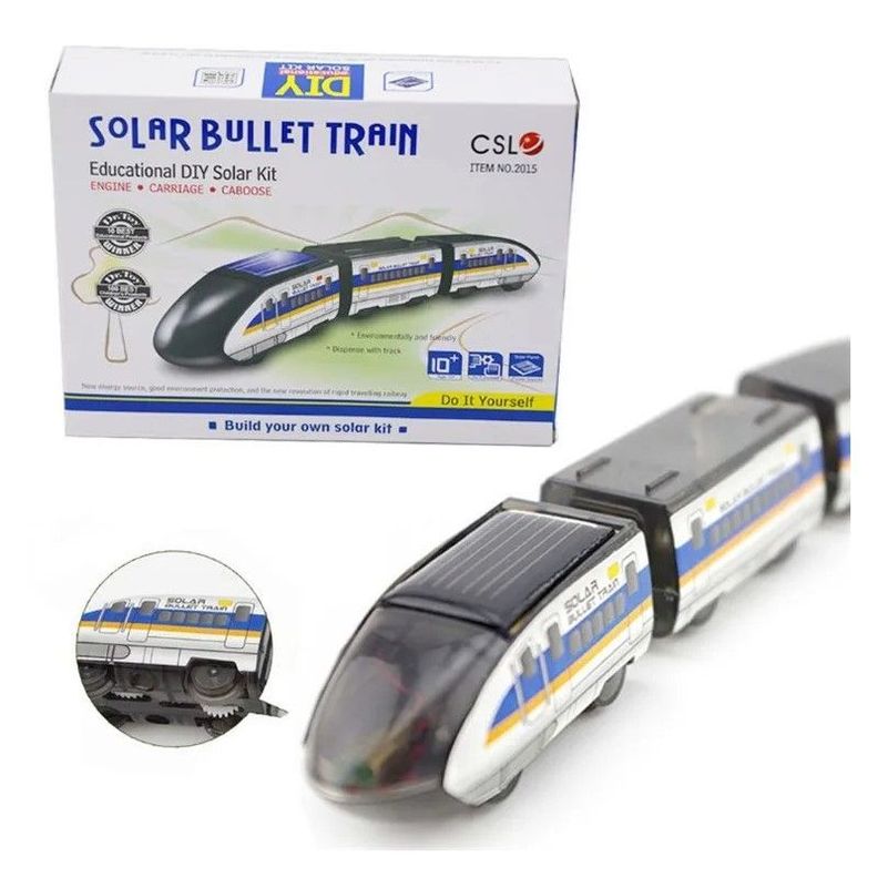 Juguete Científico Tren Bala Solar de 3 vagones-5