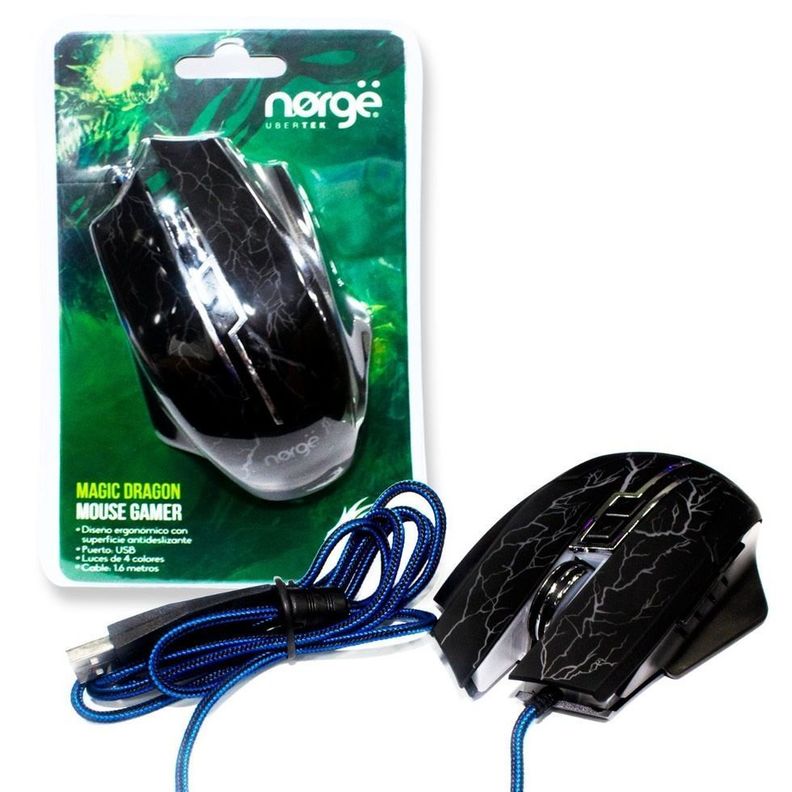 Mouse Gamer Norge 7 Botones magic Dragon-0