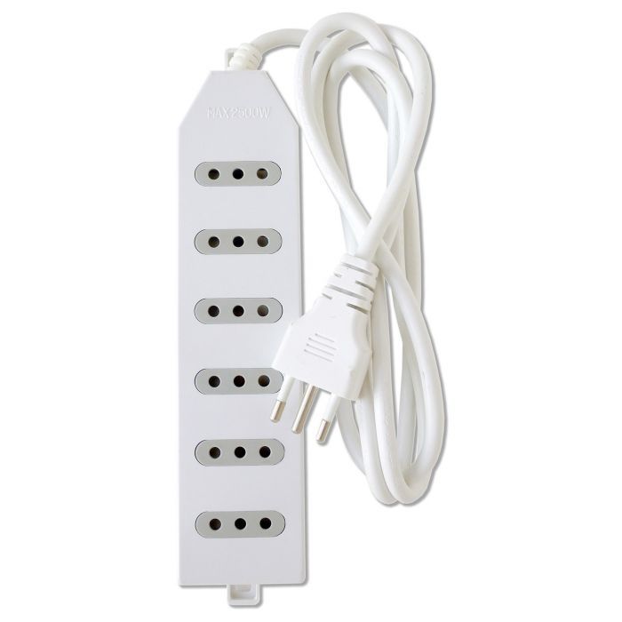Alargador Electrico 1.5 Mts 6 Pos Blanco-0