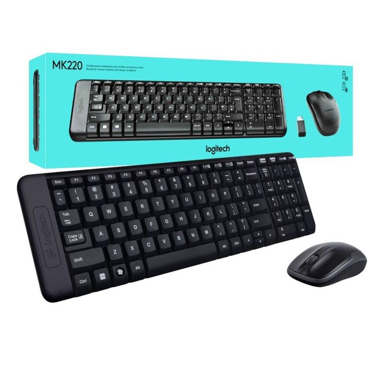 Kit Teclado y Mouse Inalambrico Logitech MK220-0