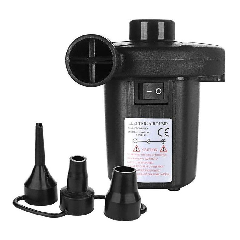 Inflador De Aire Portátil Eléctrico 220/12v 3 Boquillas XG-668A -0