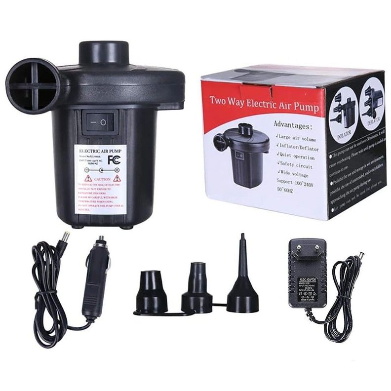 Inflador De Aire Portátil Eléctrico 220/12v 3 Boquillas XG-668A -3