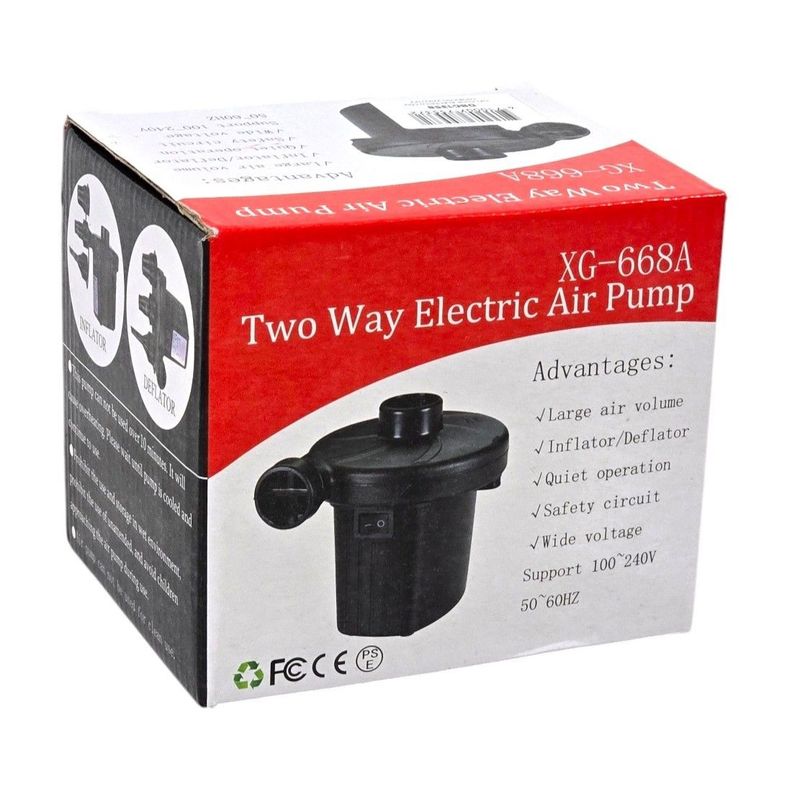 Inflador De Aire Portátil Eléctrico 220/12v 3 Boquillas XG-668A -5