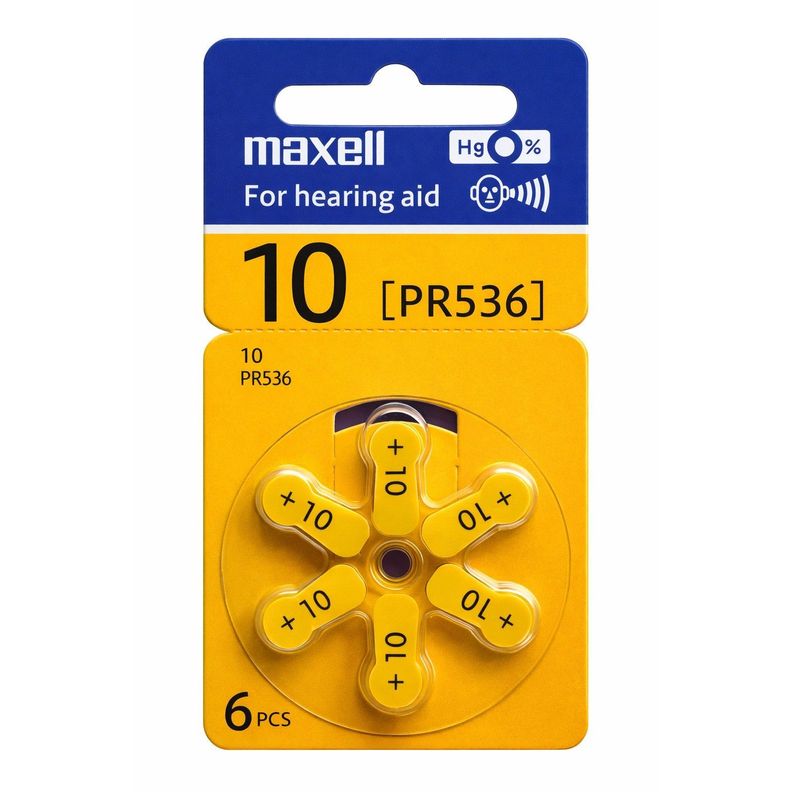 Pack 6 Pilas Para Audifonos Maxell 10 Auditivas