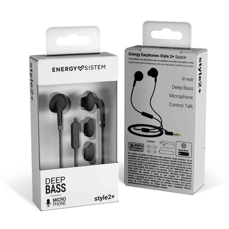 Audífonos In-Ear Energy Sistem Style+ 2 Negro-1