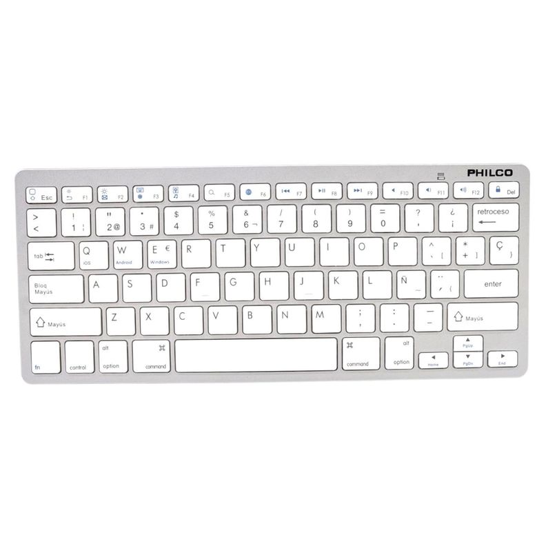 Teclado Inalámbrico Bt Ultra Slim AP382 Blanco Philco-0