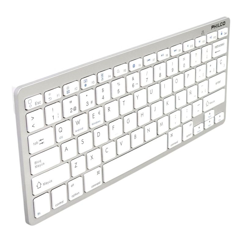 Teclado Inalámbrico Bt Ultra Slim AP382 Blanco Philco-1