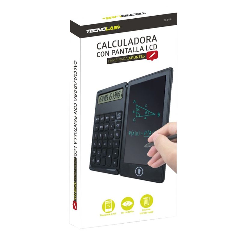 Calculadora LCD con Pantalla de Escritura TL140 Tecnolab-4
