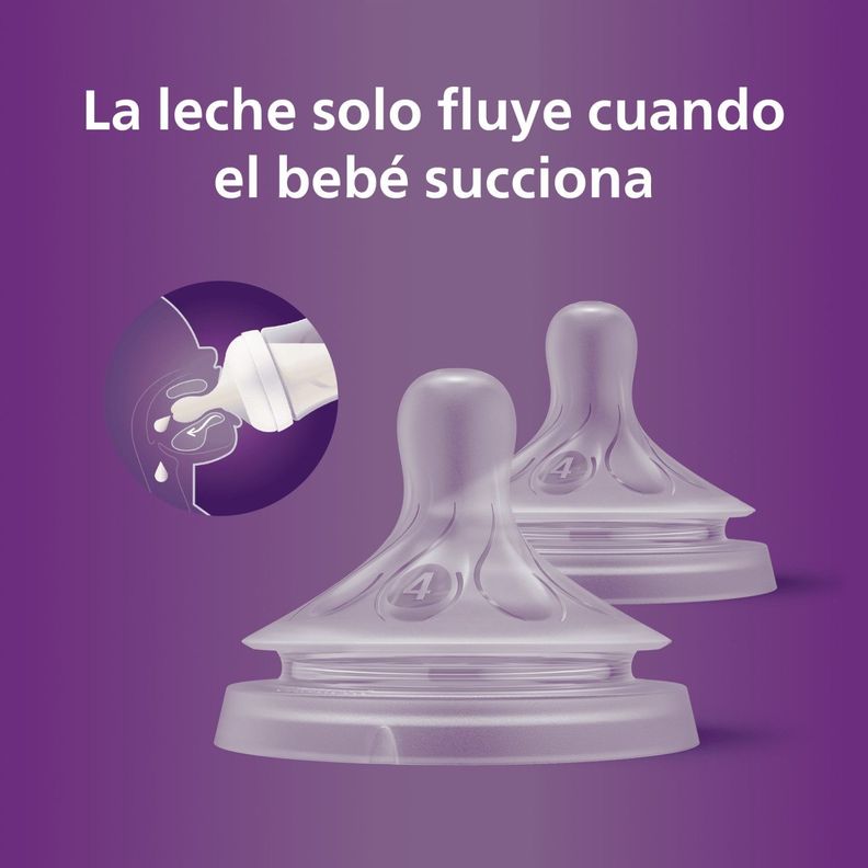 Pack 2 Tetinas Natural 4.0 Avent Flujo Rápido 3m+-2