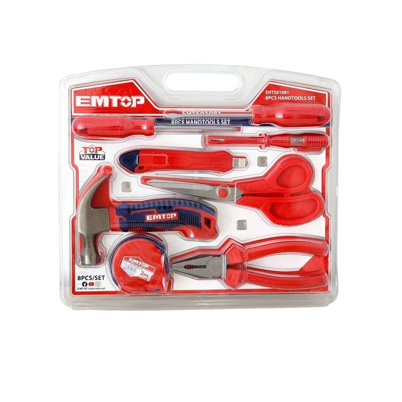 Pack de 8 Herramientas Manuales EHTS01081 EMTOP-0