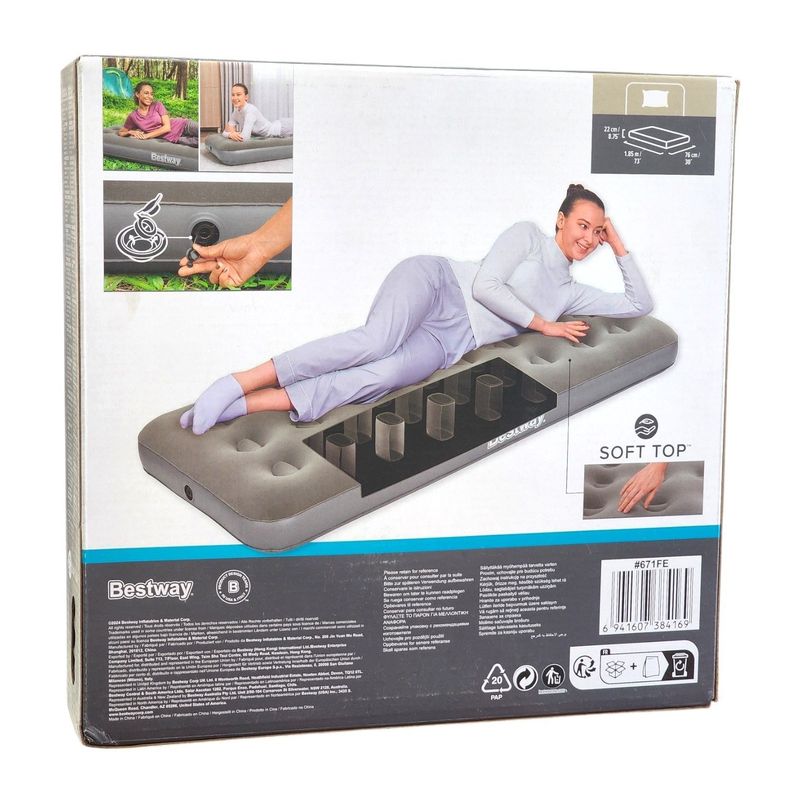 Colchón Inflable Individual 1 plaza 1.85m Bestway 671FE-5