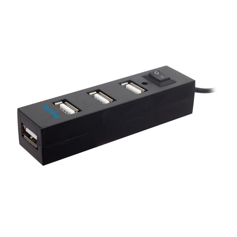 Mini Hub USB 2.0 Philco Negro 4p-0
