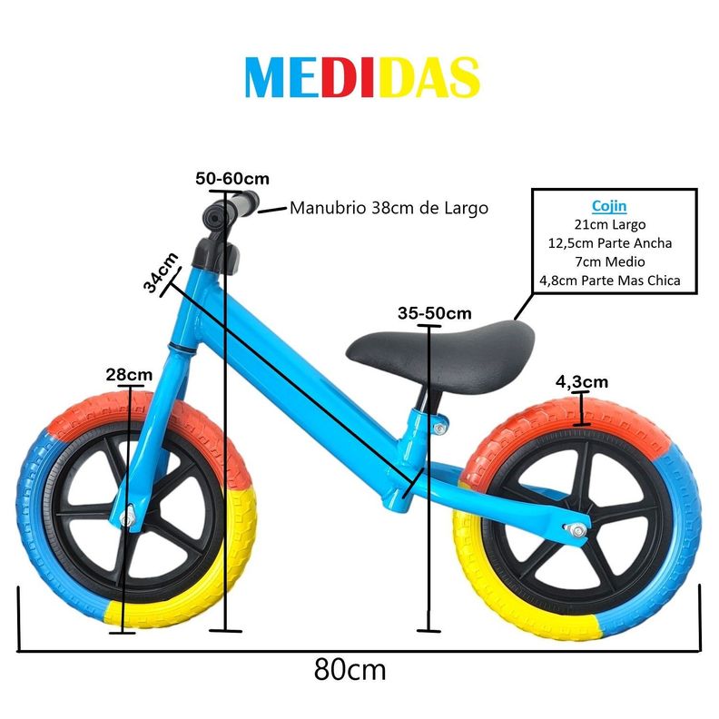 Bicicleta Equilibrio Sin Pedales de Aprendizaje Rojo 19137-5