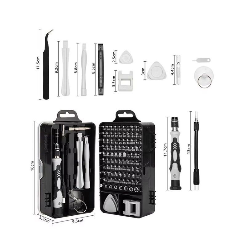 Kit 115 herramientas Destornilladores Precisión 13101-3