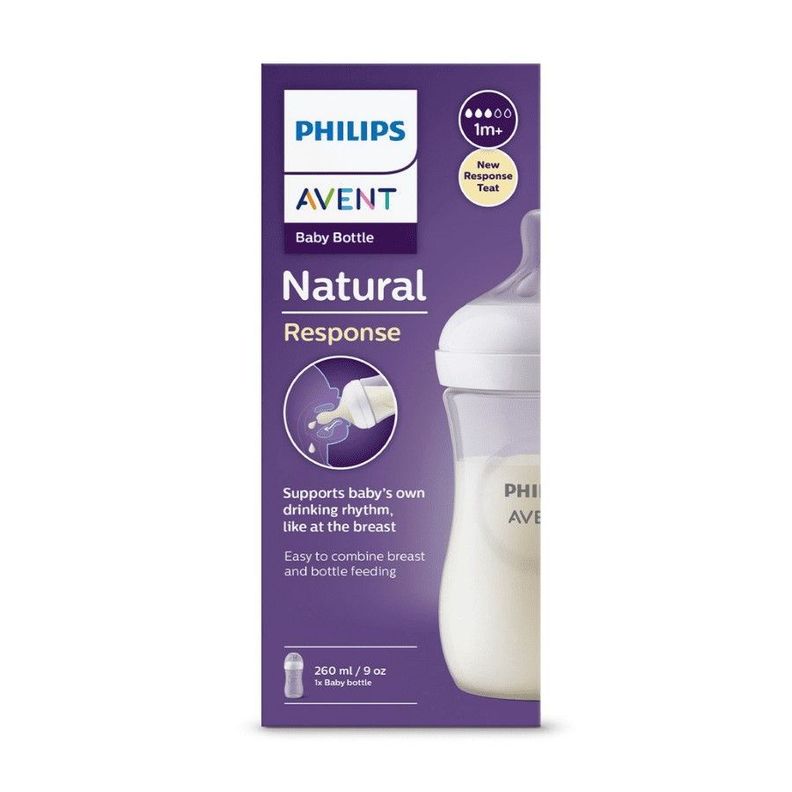 Mamadera Natural Response 260ml Avent SCY903/01 1m+-1