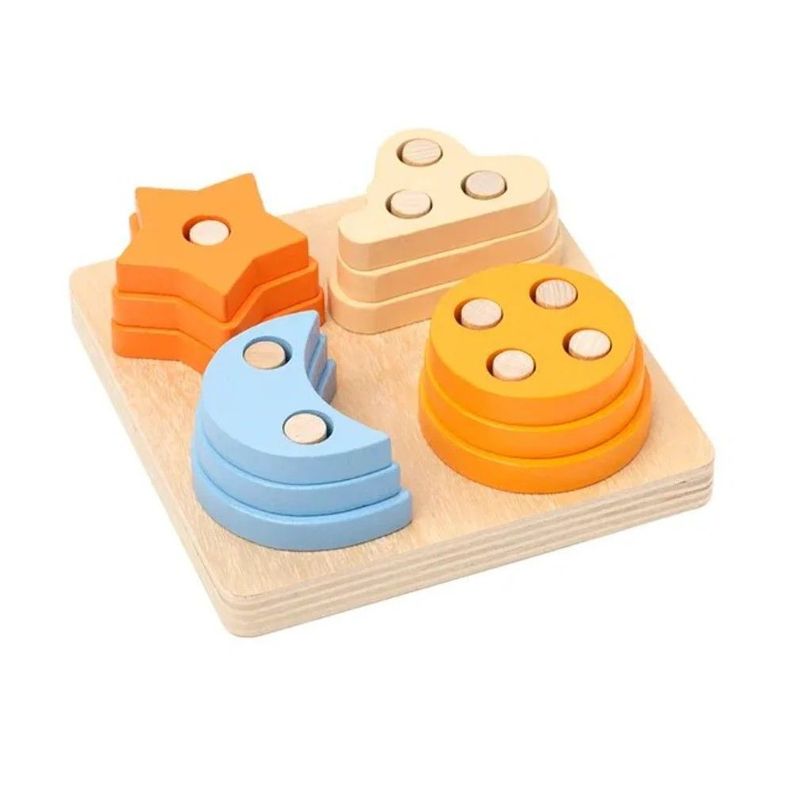 Juguete de Madera Apilable Para Bebés 12 Piezas-0