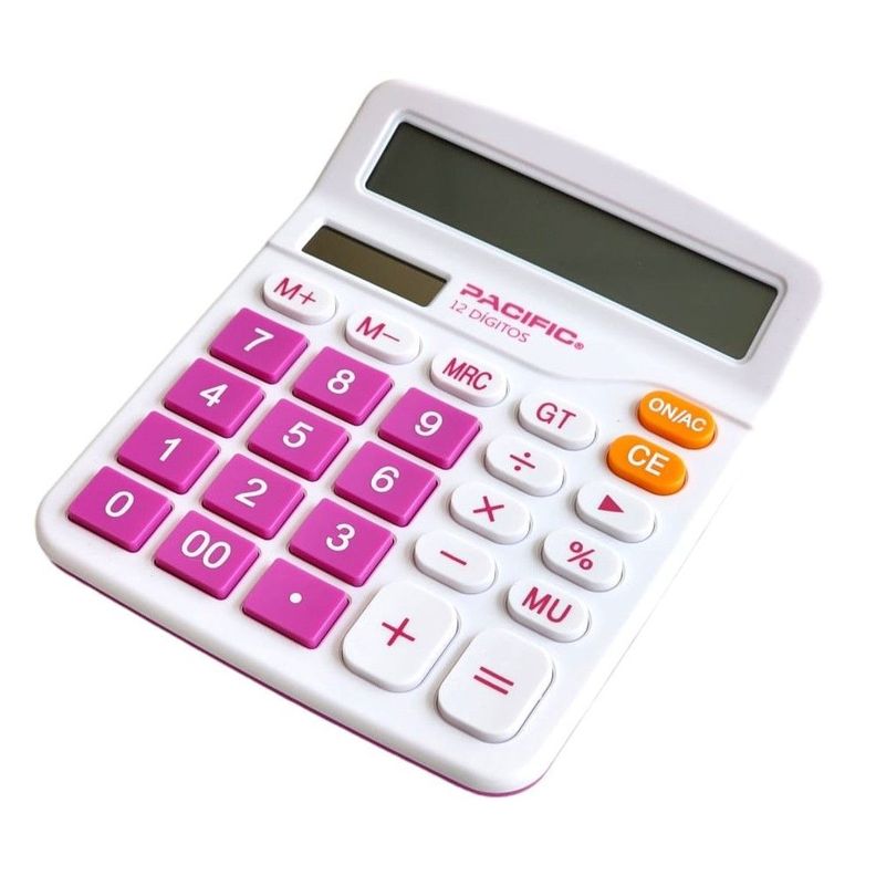 Calculadora Electrónica Pacific 12 dig PAC01122P Rosa-1
