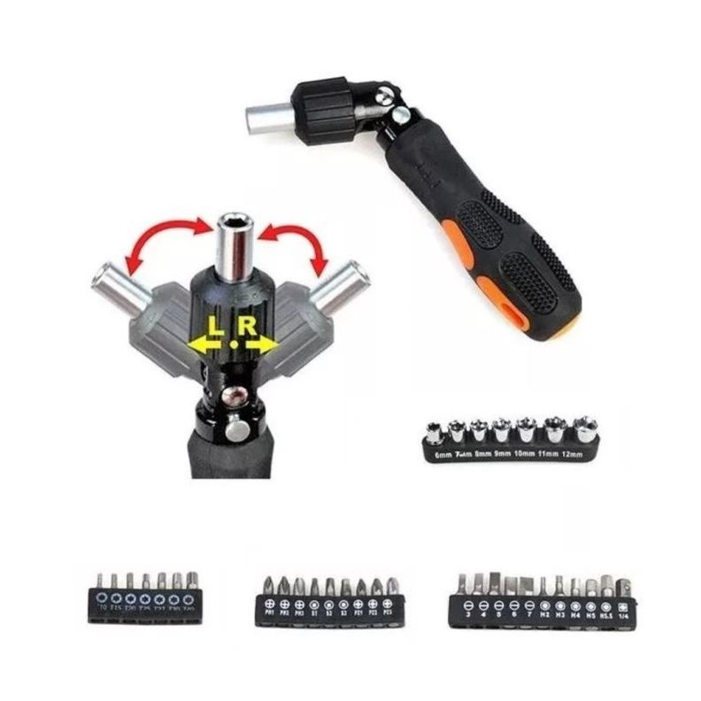 Set Destornillador Crique Flexible C/ Puntas 35 Pzas 13475-1
