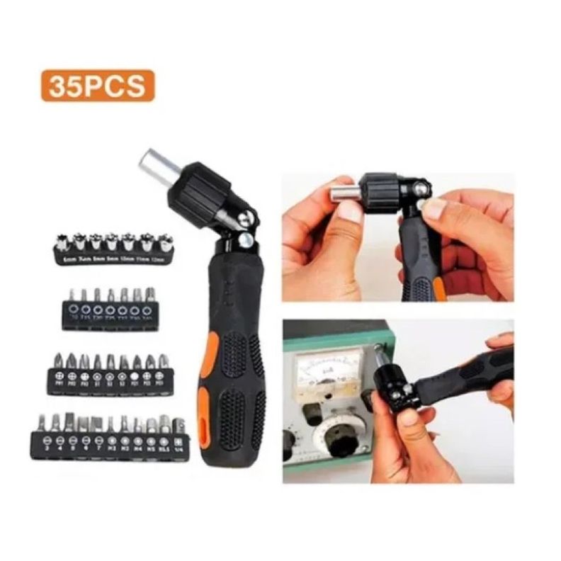 Set Destornillador Crique Flexible C/ Puntas 35 Pzas 13475-2