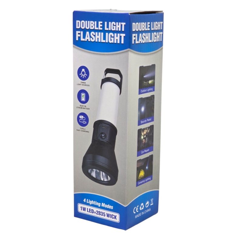 Linterna Recargable Led 2 en 1 de Mano y Colgante 23cm-4