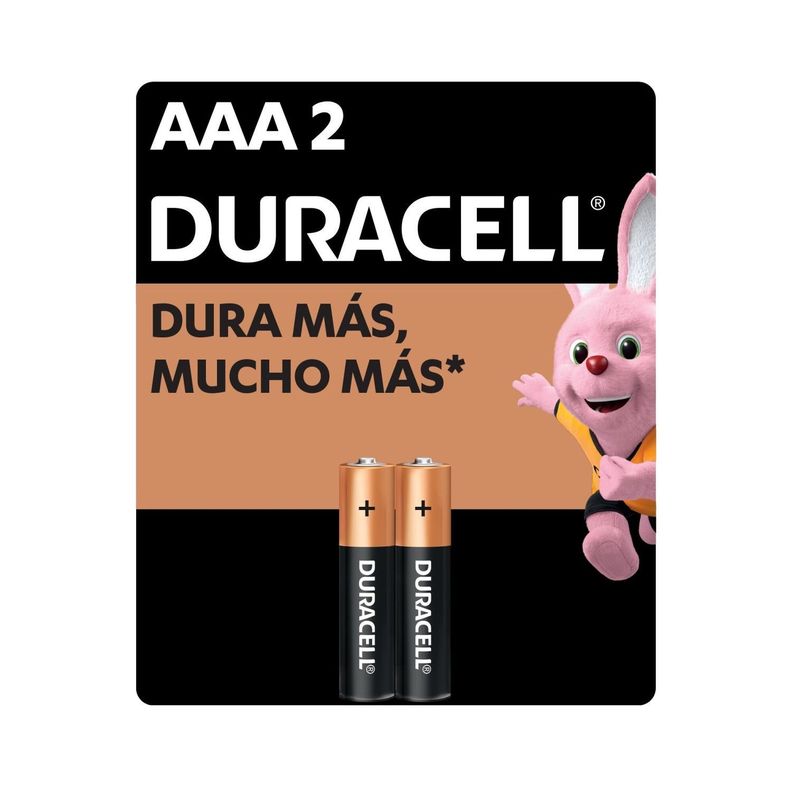 Pack 2 pilas Duracell AAA Alcalina Blister-3