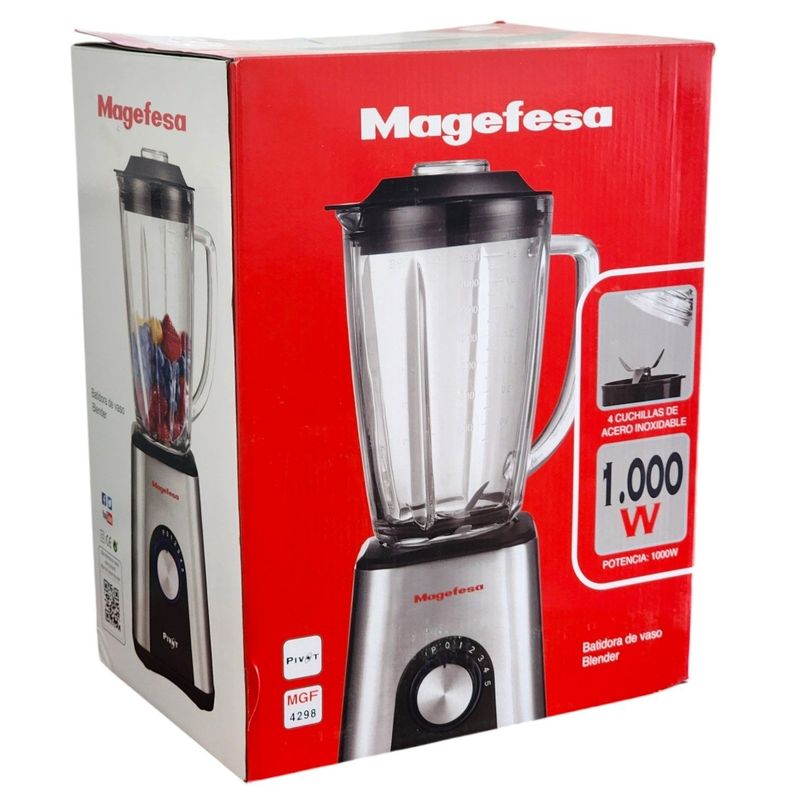 Licuadora Pivot 4 Cuchillas 1000Watts MGF4298 Magefesa-6