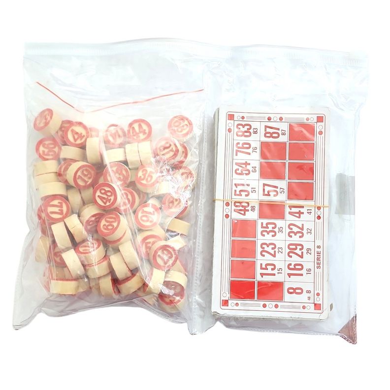 Juego de Bingo Lotería Cartón y Madera 12053-2