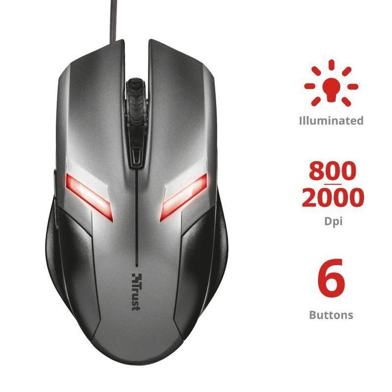 Mouse Gamer Trust Ziva 2000dpi Iluminado-2