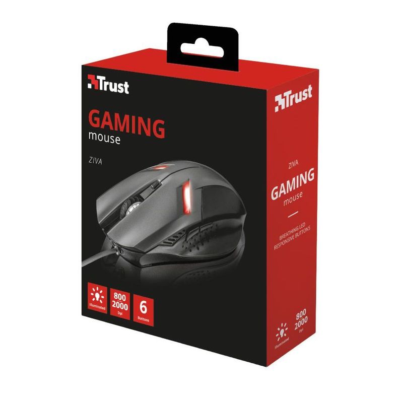 Mouse Gamer Trust Ziva 2000dpi Iluminado-3