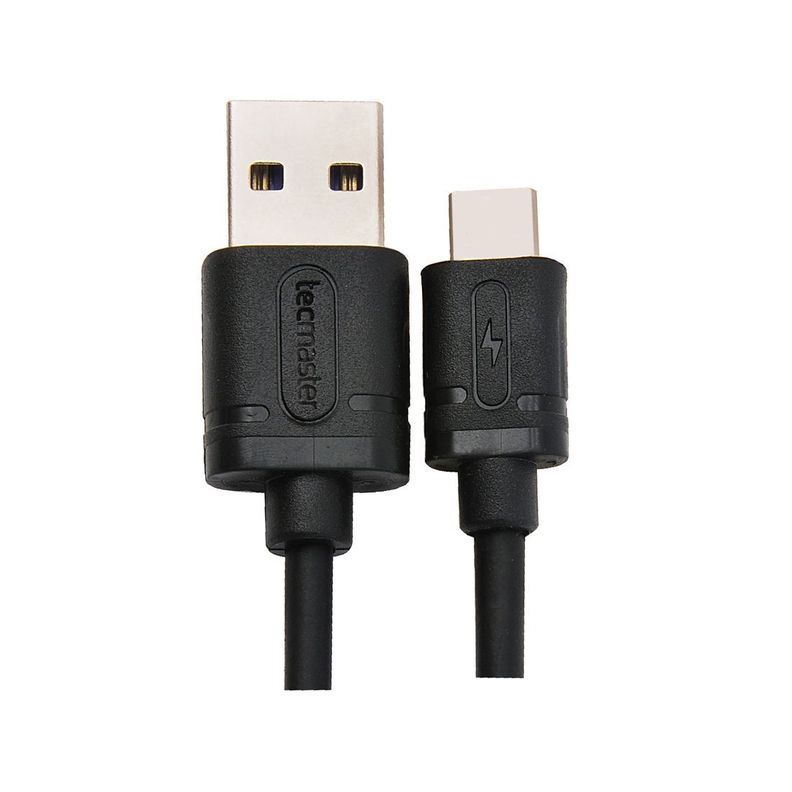 Cable Tipo C a USB 2.5mts 3a Tecmaster Negro-0
