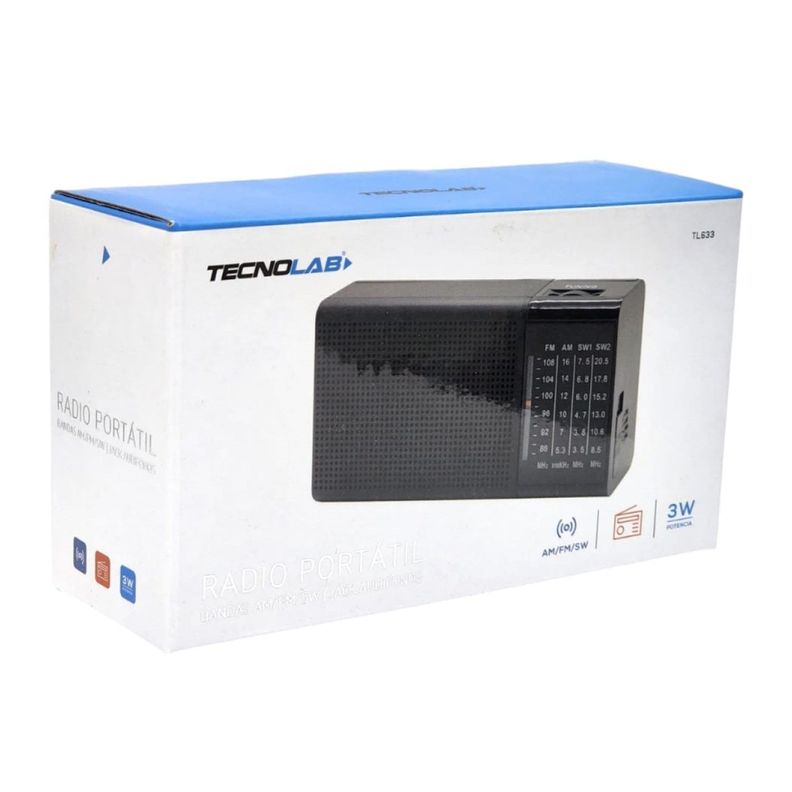 Radio Portátil de Bolsillo Tecnolab AM/FM/SW TL633-5