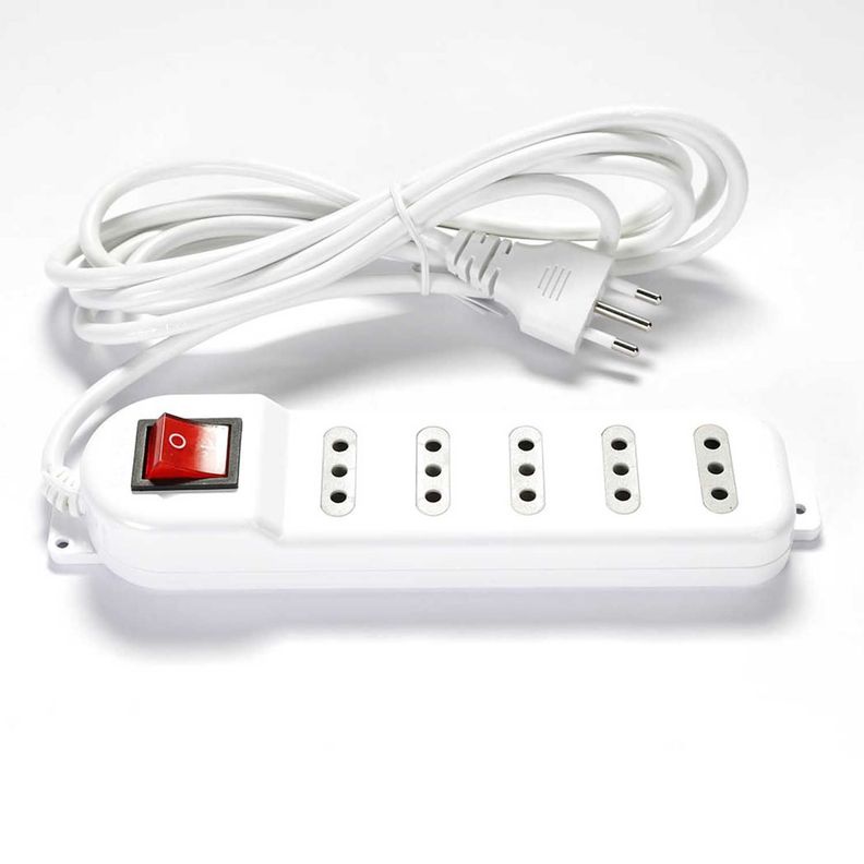 Alargador Electrico 5 Mts 5 Pos Blanco Switch-1