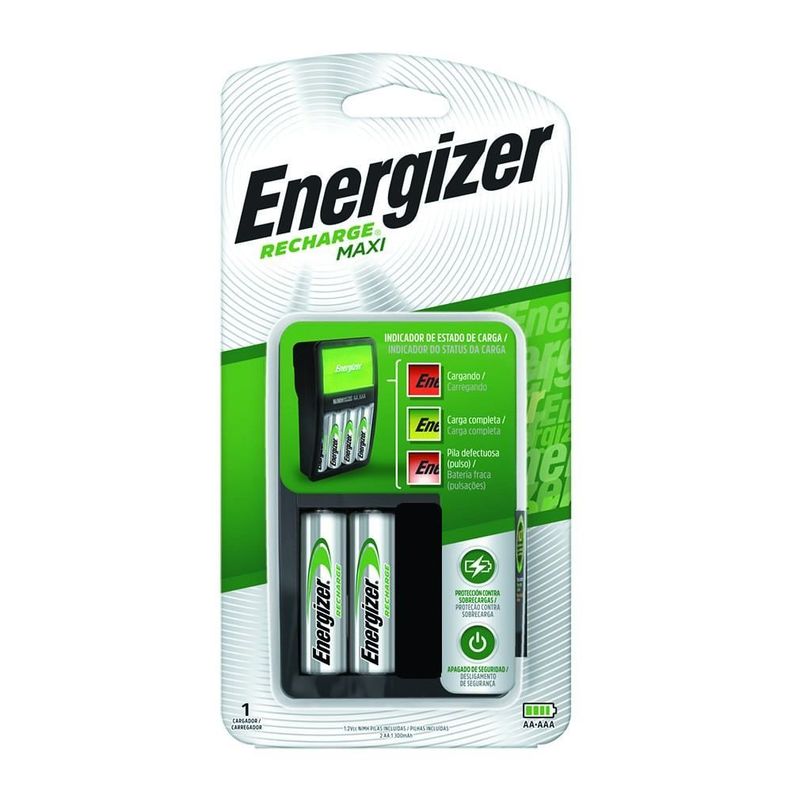 Cargador de Pilas Energizer Maxi + 2 Pilas AA-0