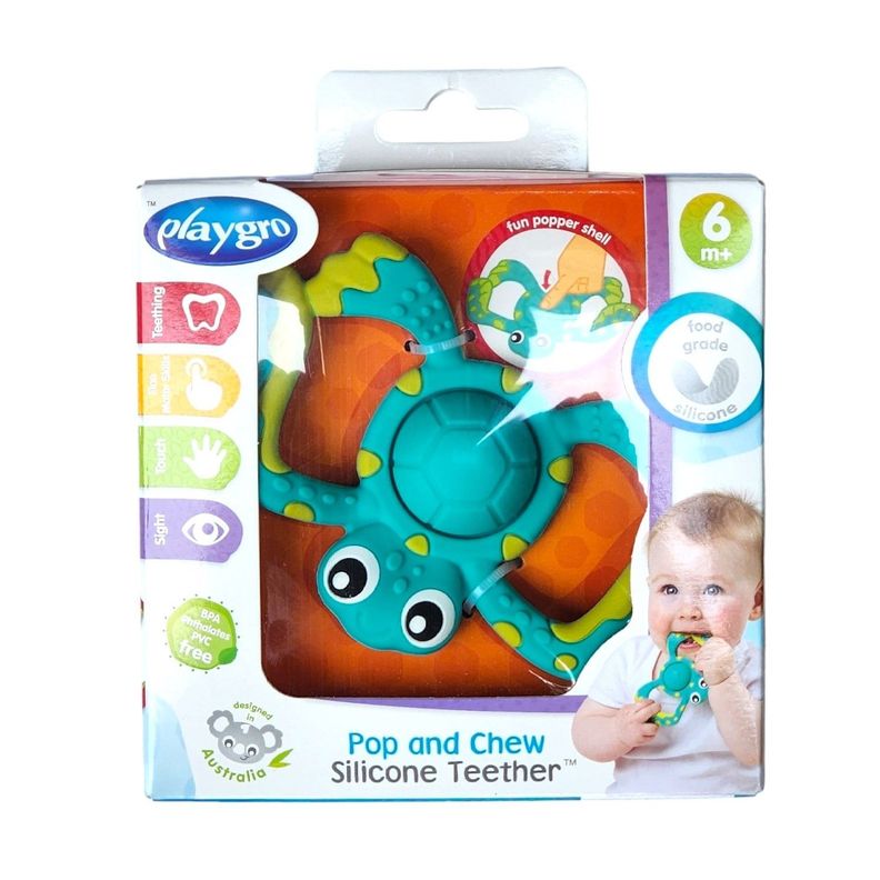 Mordedor De Silicona Tortuga Playgro-0