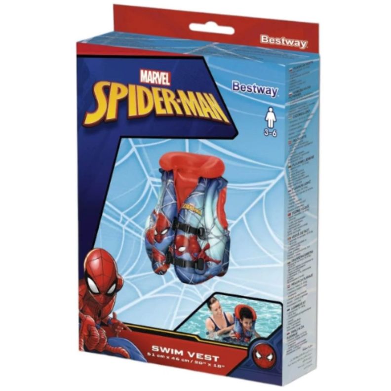 Chaleco Salvavidas Inflable Spiderman Niños Bestway-7