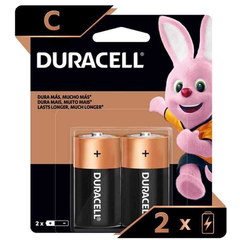 Pack 2 Pilas Duracell C Alcalina-0