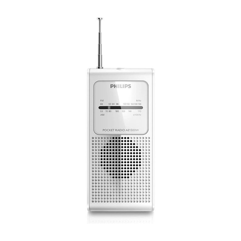 Radio Portatil Philips de Bolsillo AM FM Blanca-0