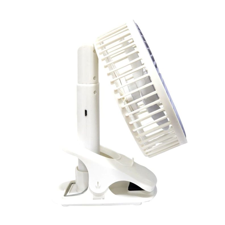 Ventilador Clip Portátil Recargable Tecnolab TL674 blanco-1